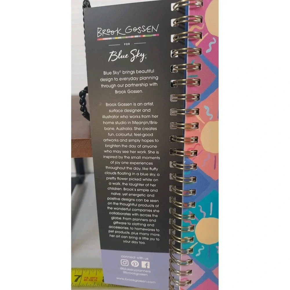 New 2025/2026 Brook Gossen For Blue Sky 12 Month Planner‎ Tabbed Weekly Monthly